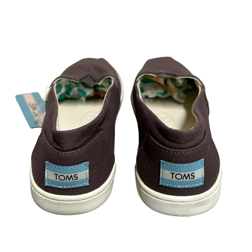 TOMS Youth Belmont Ash Canvas Slip On Sneakers - Picture 7 of 9